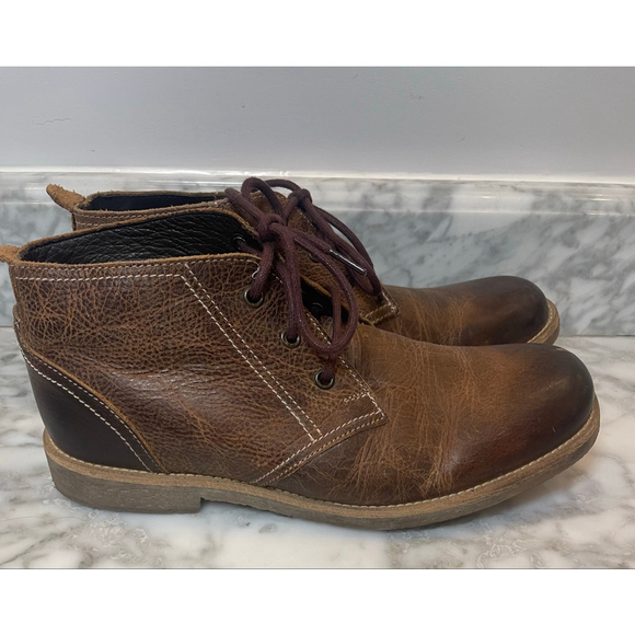 Bed Stu Men’s Leather Chukka Boots Brown Size 9 Distressed Lace Up Casual - Picture 2 of 9